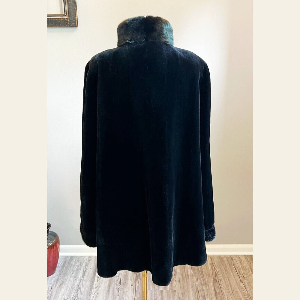 Stunning Black Dyed Sheared Mink Fur Jacket Reversible to Rainwear Size 14 NEW! Clothing, Shoes & Accessories:Women:Women's Clothing:Coats, Jackets & Vests Style Your Walls